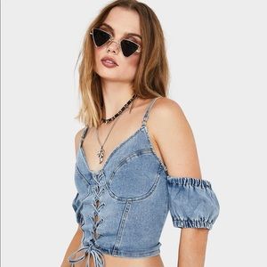 Dollskill Lunar Goddess Denim Bustier